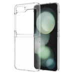 Elfia Samsung Galaxy Z Flip 5 ile Uyumlu Kamera Lens Korumalı Şeffaf Sert Silikon Kılıf, Renksiz