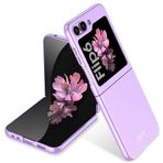 Elfia Samsung Galaxy Z Flip 6 ile Uyumlu Kamera Korumalı İnce Sert Silikon Kılıf, Mor