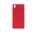 Elfia Sony Xperia XA1 Plus Kılıf Silikon Mat Renkli Kılıf Prem Kırmızı