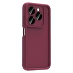 Elfia Tecno Spark 20 Pro 5G ile Uyumlu Silikon Kamera Korumalı Renkli Mat Kılıf, Ananas Mürdüm