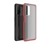 Elfia Xiaomi Mi 10T 5G ile Uyumlu Köşeleri Darbe Korumalı Airbag Arka Kısım Buzlu Tarz Kılıf, Volks Kırmızı