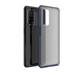 Elfia Xiaomi Mi 10T 5G ile Uyumlu Köşeleri Darbe Korumalı Airbag Arka Kısım Buzlu Tarz Kılıf, Volks Lacivert