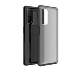 Elfia Xiaomi Mi 10T 5G ile Uyumlu Köşeleri Darbe Korumalı Airbag Arka Kısım Buzlu Tarz Kılıf, Volks Siyah