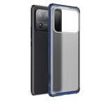 Elfia Xiaomi Mi 11 Ultra ile Uyumlu Köşeleri Darbe Korumalı Airbag Arka Kısım Buzlu Tarz Kılıf, Volks Lacivert