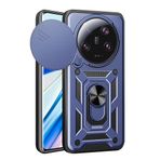 Elfia Xiaomi Mi 13 Ultra ile Uyumlu Silikon Tank Standlı Kamera Korumalı Kılıf, Lacivert