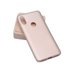 Elfia Xiaomi Mi 8 SE ile Uyumlu Kılıfı Silikon Mat Renkli Parmak İzi Bırakmayan Yumuşak İnce Kapak Prem Gold