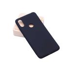 Elfia Xiaomi Mi 8 SE ile Uyumlu Kılıfı Silikon Mat Renkli Parmak İzi Bırakmayan Yumuşak İnce Kapak Prem Siyah