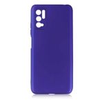 Elfia Xiaomi Poco M3 Pro ile Uyumlu Kılıfı Silikon Mat Renkli Parmak İzi Bırakmayan Yumuşak İnce Kapak Prem Saks Mavi