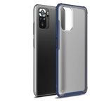 Elfia Xiaomi Redmi Note 10 ile Uyumlu Köşeleri Darbe Korumalı Airbag Arka Kısım Buzlu Tarz Kılıf, Volks Lacivert