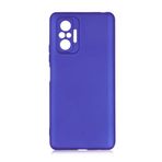 Elfia Xiaomi Redmi Note 10 Pro ile Uyumlu Kılıfı Silikon Mat Renkli Parmak İzi Bırakmayan Yumuşak İnce Kapak Prem Saks Mavi