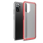 Elfia Xiaomi Redmi Note 10S ile Uyumlu Köşeleri Darbe Korumalı Airbag Arka Kısım Buzlu Tarz Kılıf, Volks Kırmızı