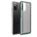Elfia Xiaomi Redmi Note 10S ile Uyumlu Köşeleri Darbe Korumalı Airbag Arka Kısım Buzlu Tarz Kılıf, Volks Koyu Yeşil