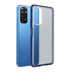 Elfia Xiaomi Redmi Note 11 Global ile Uyumlu Köşeleri Darbe Korumalı Airbag Arka Kısım Buzlu Tarz Kılıf, Volks Lacivert