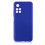 Elfia Xiaomi Redmi Note 11T 5G ile Uyumlu Kılıfı Silikon Mat Renkli Parmak İzi Bırakmayan Yumuşak İnce Kapak Prem Saks Mavi