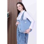 Elfida Store Yıkamalı Kot Denim Omuz Çantası - Kar Yıkama
