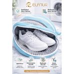 Elfnur 1 Adet Orjinal Ithal Ürün Ayakkabı Yıkama Çantası Torba File Özel Makarna Kumaş Makinede Deforme Önleyici Boya Vermez - Gri