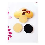 Elfora Gold Pleksi Çay Tabağı Bardak Altlığı 6'lı Set 8cm Düz Gold Bardak Altlığı Efsane