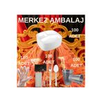 ELFUMER Üç Gözlü Köpük Tabldot Tabak 100 Adet