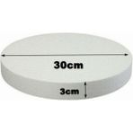 Elgala Strafor Köpük Pasta Altlığı Yuvarlak 30X3 cm Dayanıklı Malzeme ile Şık Sunumlar İçin