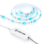 Elgato Light Strip Işık Şeridi, RGBWW Led, 16M Renk ve Sıcaklık Ayarlı Ekstra Beyaz Led, 2000 Lümen, Mobil&Windows&Mac Uygulamaları ve Stream Deck ile Kontrol Edilebilir (10LAA9901)