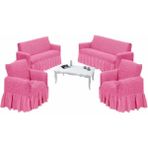Elgeyar Bürümcük Koltuk, Kanepe, Çekyat Örtüsü, Koltuk Kılıfı 3 2 1 1 - 180 x 230 cm - Pembe