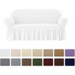 Elgeyar Bürümcük Koltuk, Kanepe, Çekyat Örtüsü, Koltuk Kılıfı 3lü - 180 x 230 cm - Beyaz