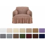 Elgeyar Bürümcük Koltuk, Kanepe, Çekyat Örtüsü, Koltuk Kılıfı Tek Kişli - 70 x 80 cm - Açık Kahverengi