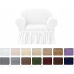 Elgeyar Bürümcük Koltuk, Kanepe, Çekyat Örtüsü, Koltuk Kılıfı Tek Kişli - 70 x 80 cm - Beyaz