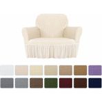 Elgeyar Bürümcük Koltuk, Kanepe, Çekyat Örtüsü, Koltuk Kılıfı Tek Kişli - 70 x 80 cm - Krem