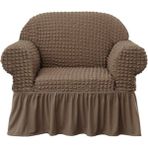 Elgeyar Bürümcük Koltuk, Kanepe, Çekyat Örtüsü, Koltuk Kılıfı Tekli - 100 x 110 cm - Acı Kahve