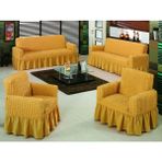 Elgeyar Bürümcük Koltuk ,kanepe , Çekyat Örtüsü, Lastikli Koltuk Kılıfı 3311TAKIM - 180 x 230 cm - Hardal