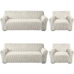 Elgeyar Bürümcük Koltuk Kanepe ,çekyat Örtüsü ,strech Pamuklu , Boydan Bürümcük 3+3+1+1 - 180 x 230 cm - Beyaz