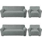 Elgeyar Bürümcük Koltuk Kanepe ,çekyat Örtüsü ,strech Pamuklu , Boydan Bürümcük 3+3+1+1 - 180 x 230 cm - Gri
