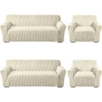 Elgeyar Bürümcük Koltuk Kanepe ,çekyat Örtüsü ,strech Pamuklu , Boydan Bürümcük 3+3+1+1 - 180 x 230 cm - Krem