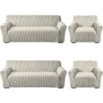 Elgeyar Bürümcük Koltuk Kanepe ,çekyat Örtüsü ,strech Pamuklu , Boydan Bürümcük 3+3+1+1 - 180 x 230 cm - Natural