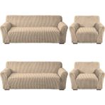 Elgeyar Bürümcük Koltuk Kanepe ,çekyat Örtüsü ,strech Pamuklu , Boydan Bürümcük 3+3+1+1 - 180 x 230 cm - Taş