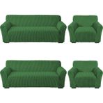 Elgeyar Bürümcük Koltuk Kanepe ,çekyat Örtüsü ,strech Pamuklu , Boydan Bürümcük 3+3+1+1 - 180 x 230 cm - Yeşil