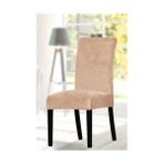 Elgeyar Ipek Kadife Sandalye Kılıfı,sandalye Örtüsü, Lastıkli, Standart 6li - 35 x 50 cm - Bej