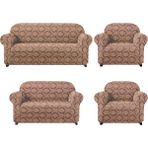 Elgeyar Jakarli Koltuk ,kanepe ,çekyat Örtüsü Şal Desen Esnekli Eteksiz3+2+1+1takım Için - 180 x 230 cm - Bej