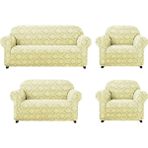 Elgeyar Jakarli Koltuk ,kanepe ,çekyat Örtüsü Şal Desen Esnekli Eteksiz3+2+1+1takım Için - 180 x 230 cm - Krem