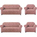 Elgeyar Jakarli Koltuk ,kanepe ,çekyat Örtüsü Şal Desen Esnekli Eteksiz3+3+1+1takım Için - 180 x 230 cm - Pembe