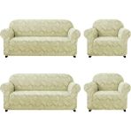 Elgeyar Jakarli Koltuk ,kanepe ,çekyat Örtüsü Sehra Desen Esnekli Eteksiz3+3+1+1takım Için - 180 x 230 cm - Krem
