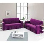 Elgeyar Jakarli Koltuk, Kanepe,çekyat Örtüsü,likrali,lastikli,standart 3+3 - 180 x 230 cm - Mürdüm