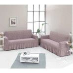 Elgeyar Jakarli Koltuk, Kanepe,çekyat Örtüsü,likrali,lastikli,standart 3+3 - 180 x 230 cm - Pudra