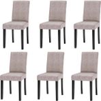 Elgeyar Jakarli Sandalye Örtüsü Çubuk Desen Yüksek Esnekli Sandalye Kılıfı( 6 Adet) - 35 x 50 cm - Vizon