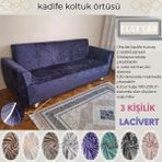 Elgeyar Kadife Koltuk, Kanepe, Çekyat Örtüsü , Koltuk Kılıfı( 3 Kişilik) - Lacivert - 180 x 230 cm