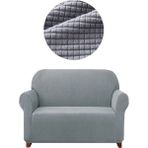 Elgeyar Likrali Koltuk, Kanepe, Çekyat Örtüsü 2 Kişilik Koltuk Örtüsü Lastikli, Pitikare Desen - 120 x 175 cm - Gri