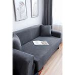 Elgeyar Likrali Koltuk, Kanepe, Çekyat Örtüsü 3 Kişilik Koltuk Örtüsü Lastikli, Pitikare Desen - 180 x 230 cm - Antrasit