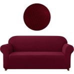 Elgeyar Likrali Koltuk, Kanepe, Çekyat Örtüsü 3 Kişilik Koltuk Örtüsü Lastikli, Pitikare Desen - 180 x 230 cm - Bordo