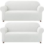 Elgeyar Likrali Koltuk, Kanepe, Çekyat Örtüsü Lastikli, Pitikare Desen3+3 - 180 x 230 cm - Beyaz